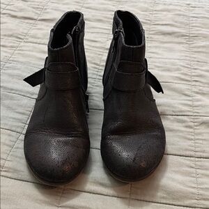 Black Leather Ankle Boots